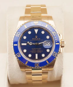 Alternative view of Rolex Submariner Date 40mm 116618LB Blue Dial