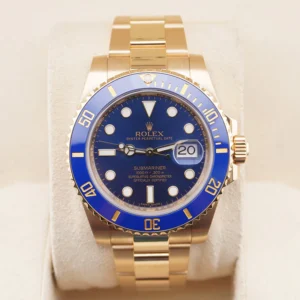 Alternative view of Rolex Submariner Date 40mm 116618LB Blue Dial