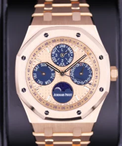 Alternative view of Audemars Piguet Limited Edition Royal Oak Perpetual Calendar 41mm 26584OR Pink Dial