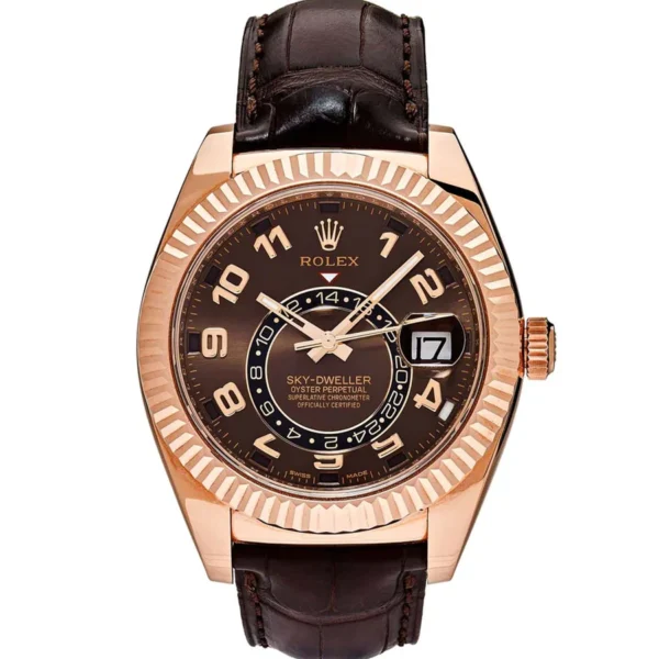 Rolex Sky-Dweller 42mm 326135 Chocolate Dial 18K Everose Gold Luxury Watch