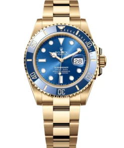 Rolex Submariner Date 40mm 116618LB Blue Dial 18K Yellow Gold Luxury Watch
