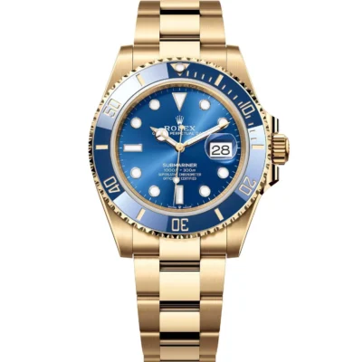 Rolex Submariner Date 40mm 116618LB Blue Dial 18K Yellow Gold Luxury Watch